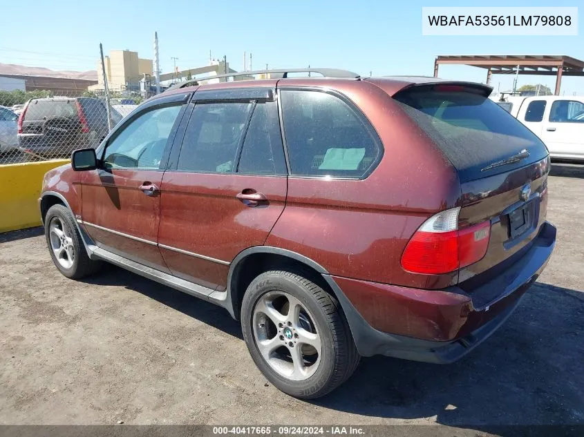 2001 BMW X5 3.0 VIN: WBAFA53561LM79808 Lot: 40417665