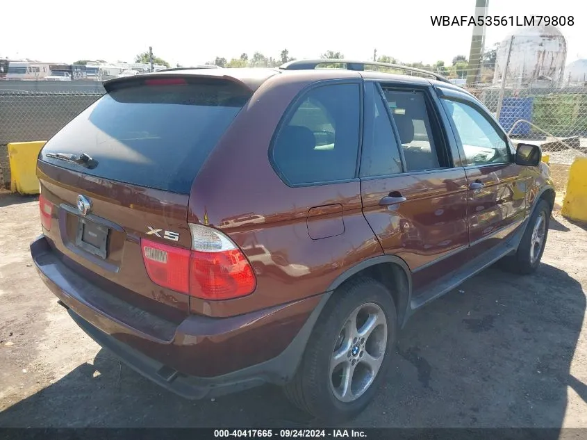 2001 BMW X5 3.0 VIN: WBAFA53561LM79808 Lot: 40417665