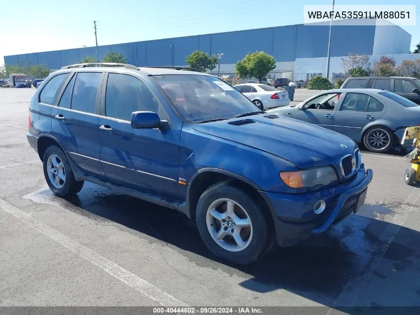 2001 BMW X5 3.0 VIN: WBAFA53591LM88051 Lot: 40444602