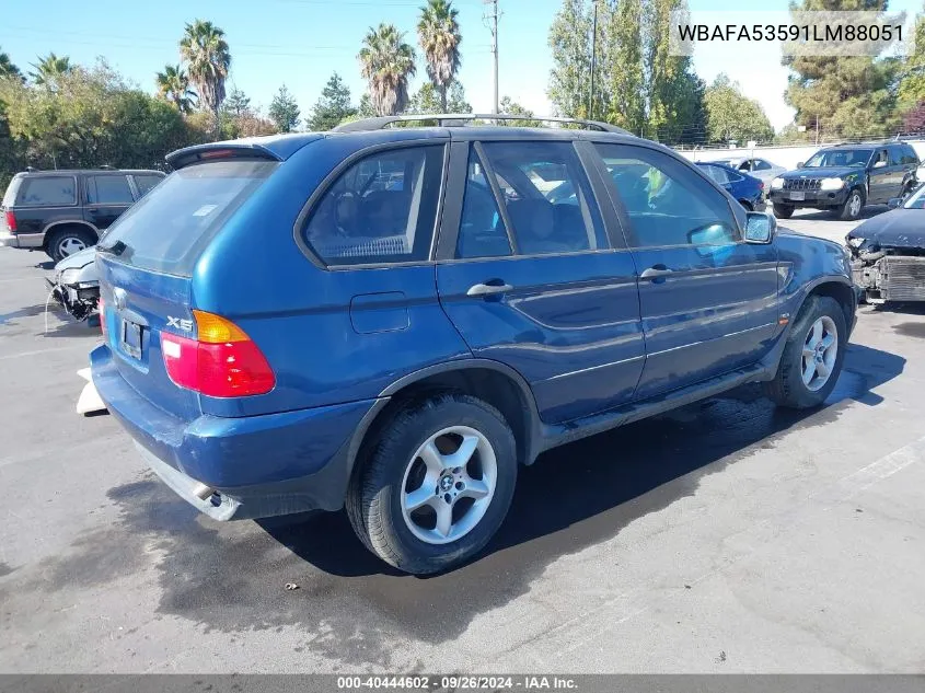 2001 BMW X5 3.0 VIN: WBAFA53591LM88051 Lot: 40444602