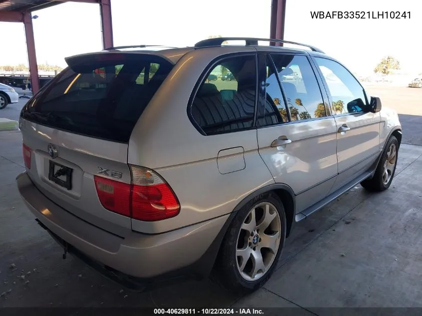 2001 BMW X5 4.4 VIN: WBAFB33521LH10241 Lot: 40629811