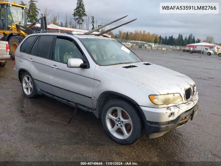 2001 BMW X5 3.0 VIN: WBAFA53591LM82766 Lot: 40749648