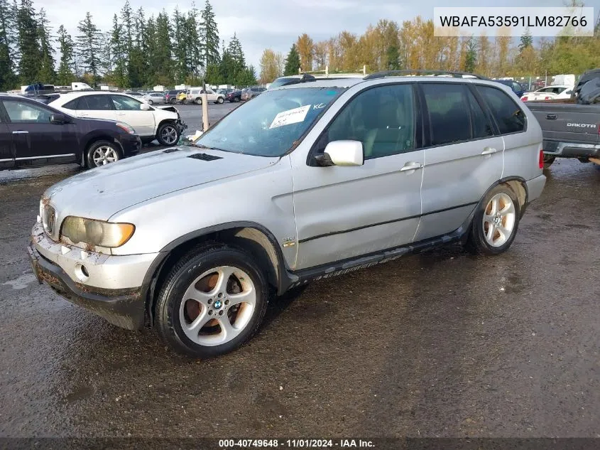 2001 BMW X5 3.0 VIN: WBAFA53591LM82766 Lot: 40749648