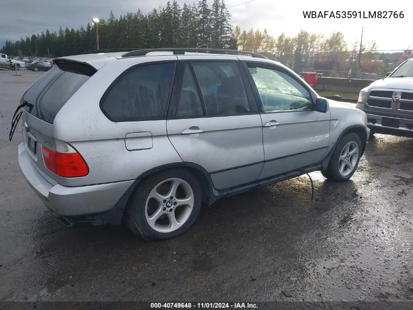 2001 BMW X5 3.0 VIN: WBAFA53591LM82766 Lot: 40749648