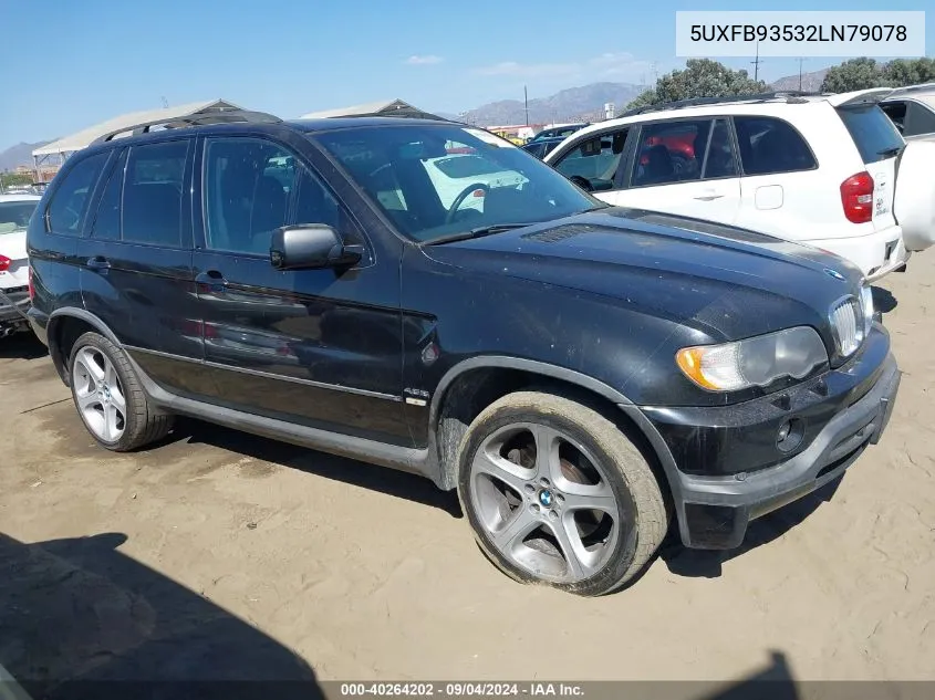 2002 BMW X5 4.6Is VIN: 5UXFB93532LN79078 Lot: 40264202