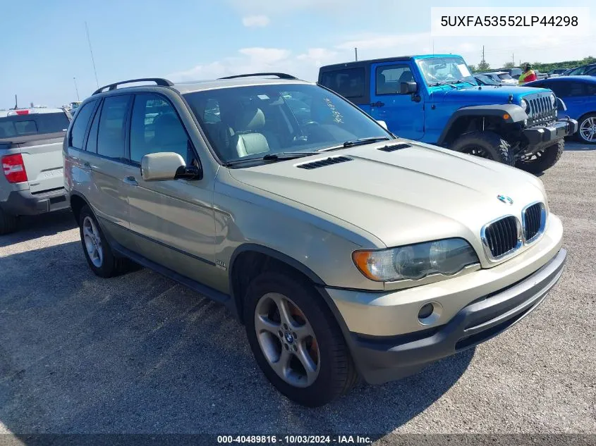 2002 BMW X5 3.0I VIN: 5UXFA53552LP44298 Lot: 40489816