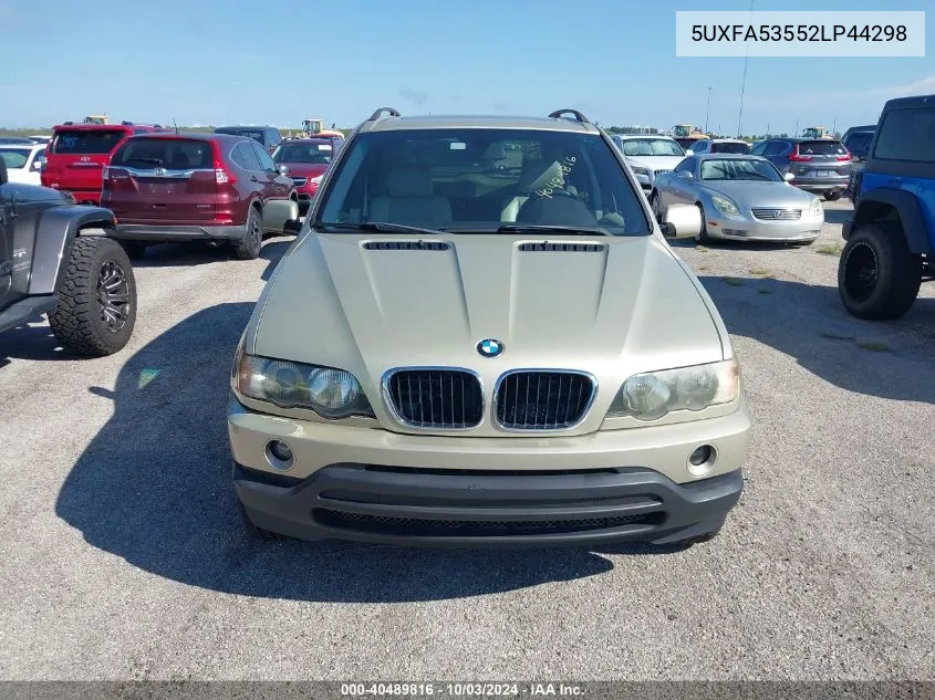 2002 BMW X5 3.0I VIN: 5UXFA53552LP44298 Lot: 40489816