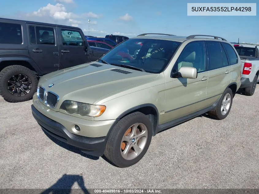 2002 BMW X5 3.0I VIN: 5UXFA53552LP44298 Lot: 40489816