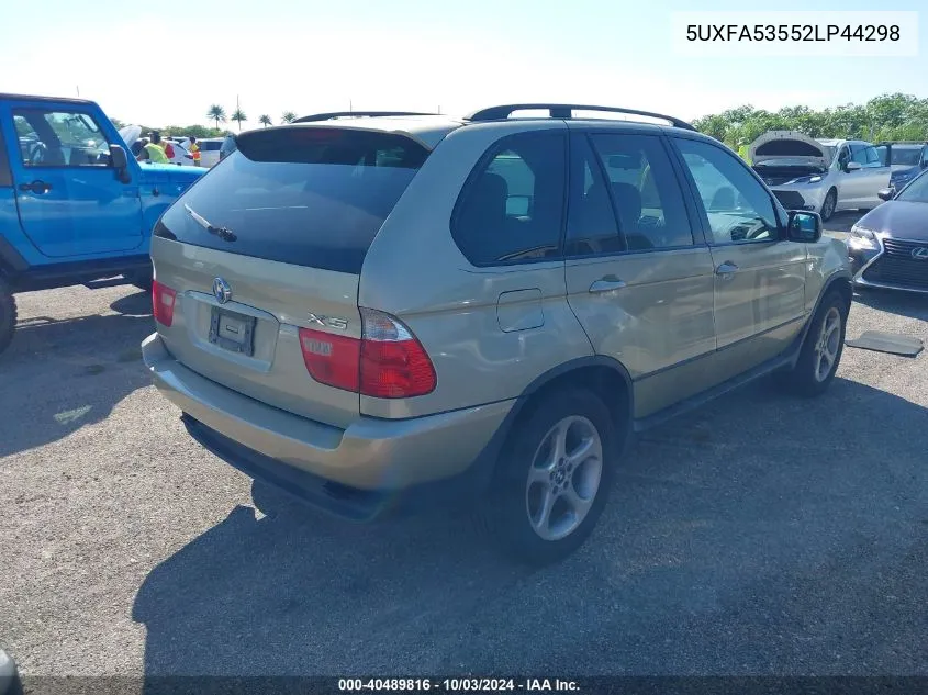 2002 BMW X5 3.0I VIN: 5UXFA53552LP44298 Lot: 40489816