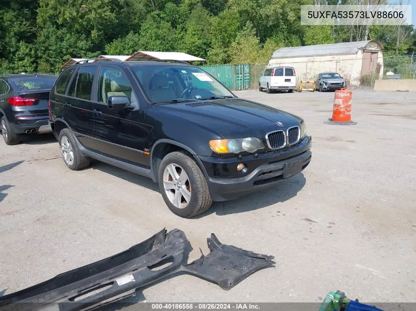 2003 BMW X5 3.0I VIN: 5UXFA53573LV88606 Lot: 40186558