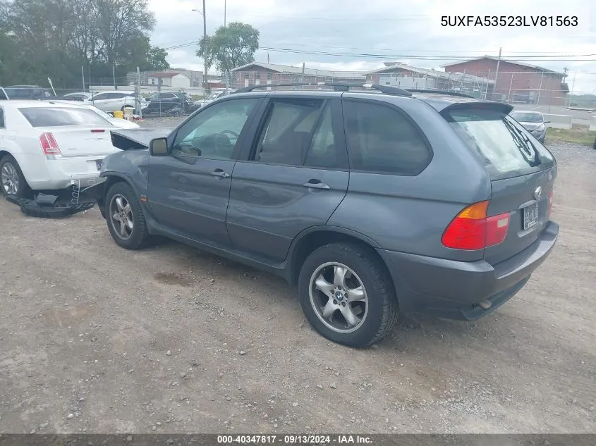 5UXFA53523LV81563 2003 BMW X5 3.0I