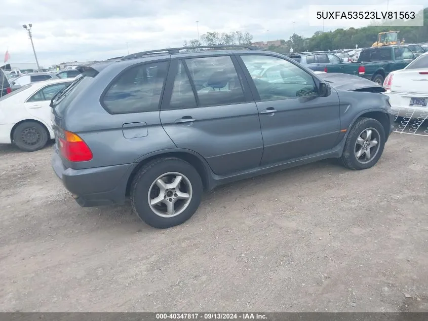 5UXFA53523LV81563 2003 BMW X5 3.0I