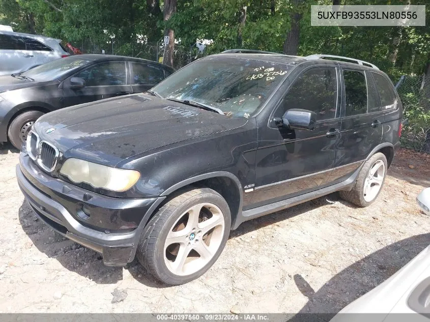 2003 BMW X5 4.6Is VIN: 5UXFB93553LN80556 Lot: 40397560