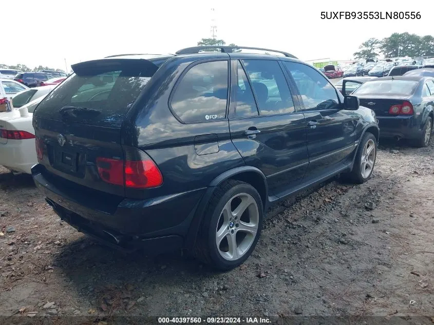 2003 BMW X5 4.6Is VIN: 5UXFB93553LN80556 Lot: 40397560