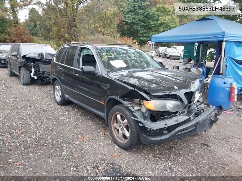 2003 BMW X5 4.4I VIN: 5UXFB33553LH43397 Lot: 40569661