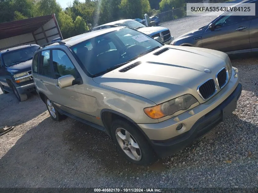 5UXFA53543LV84125 2003 BMW X5 3.0I