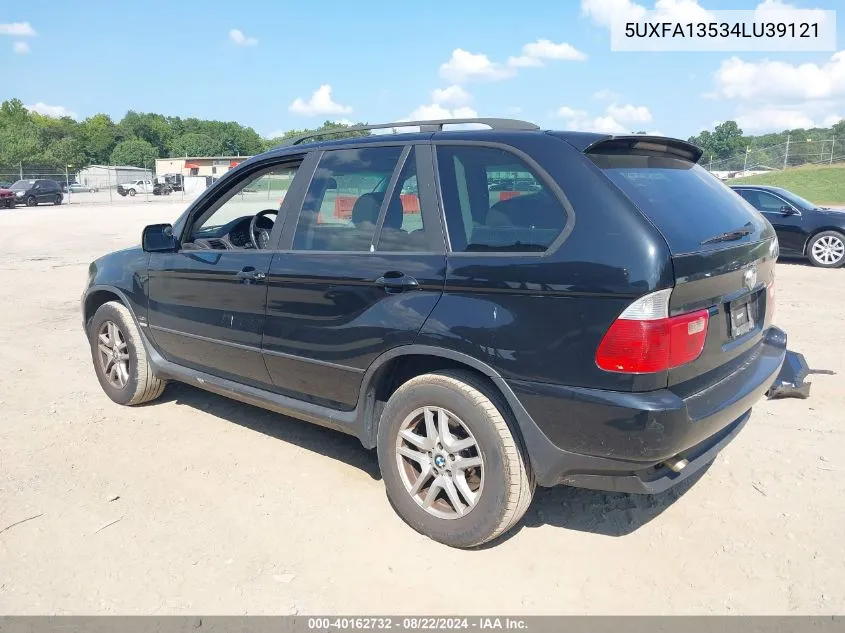 2004 BMW X5 3.0I VIN: 5UXFA13534LU39121 Lot: 40162732