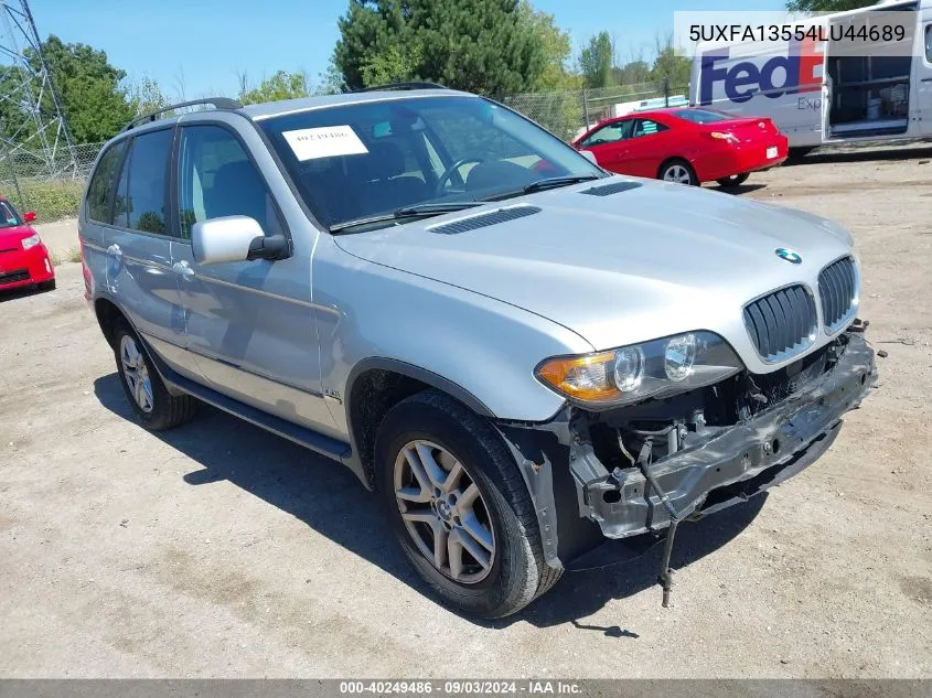 2004 BMW X5 3.0I VIN: 5UXFA13554LU44689 Lot: 40249486