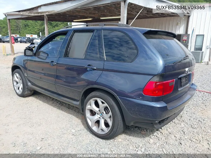 2004 BMW X5 4.4I VIN: 5UXFB53534LV09365 Lot: 40284867