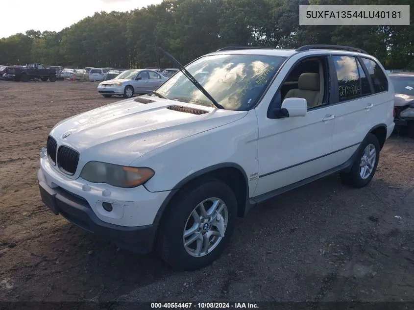 5UXFA13544LU40181 2004 BMW X5 3.0I