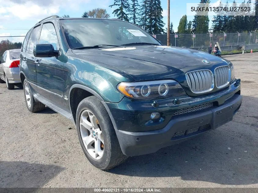 2004 BMW X5 3.0I VIN: 5UXFA13574LU27523 Lot: 40602121