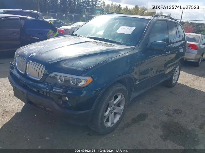 2004 BMW X5 3.0I VIN: 5UXFA13574LU27523 Lot: 40602121