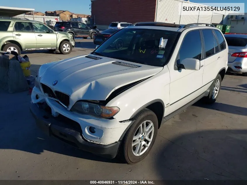 2004 BMW X5 3.0I VIN: 5UXFA13554LU45129 Lot: 40846931