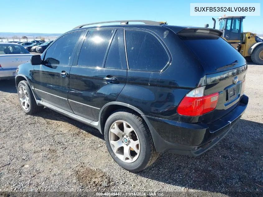 2004 BMW X5 4.4I VIN: 5UXFB53524LV06859 Lot: 40849447