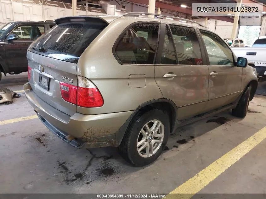 2004 BMW X5 3.0I VIN: 5UXFA13514LU23872 Lot: 40854399