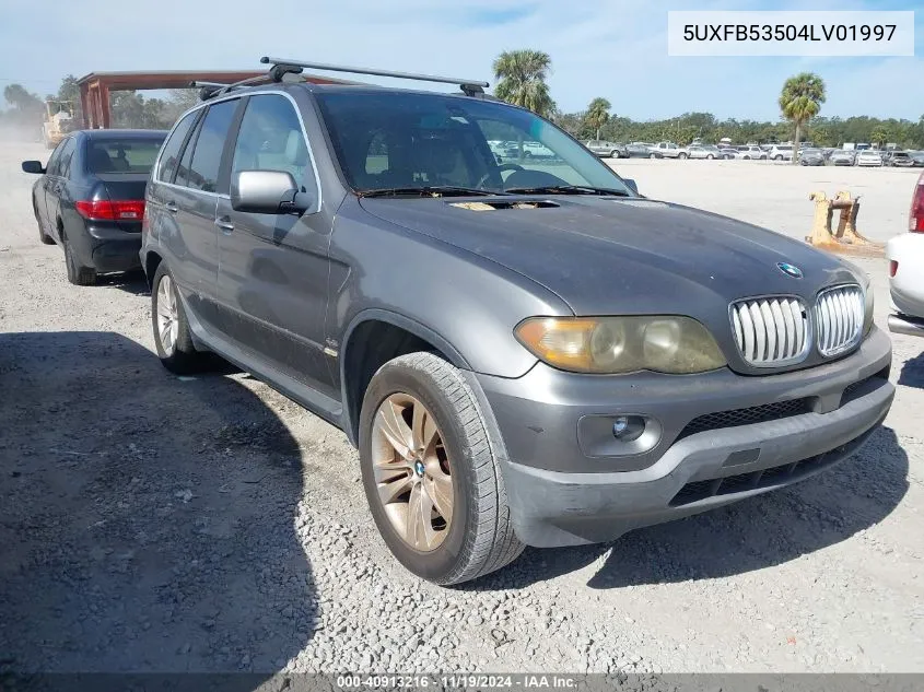 2004 BMW X5 4.4I VIN: 5UXFB53504LV01997 Lot: 40913216