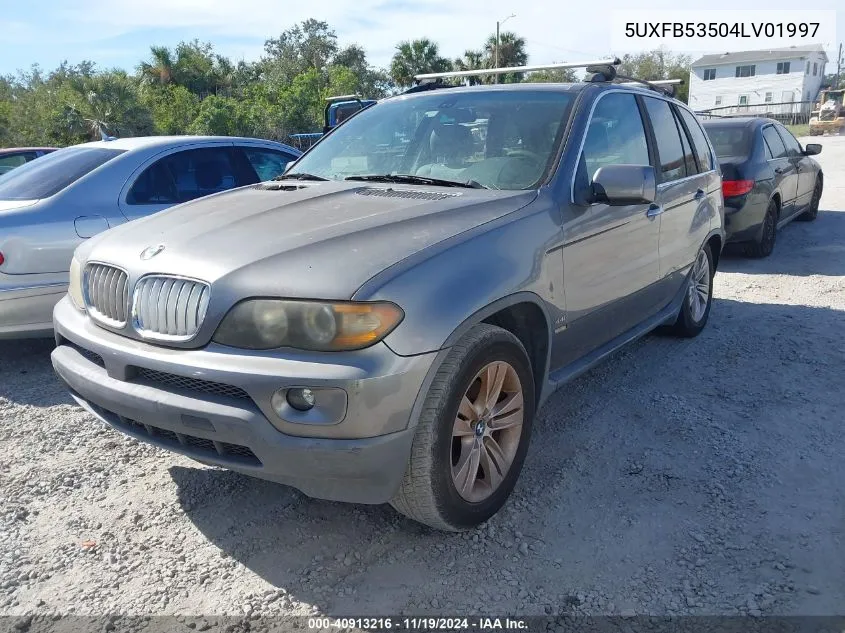 2004 BMW X5 4.4I VIN: 5UXFB53504LV01997 Lot: 40913216