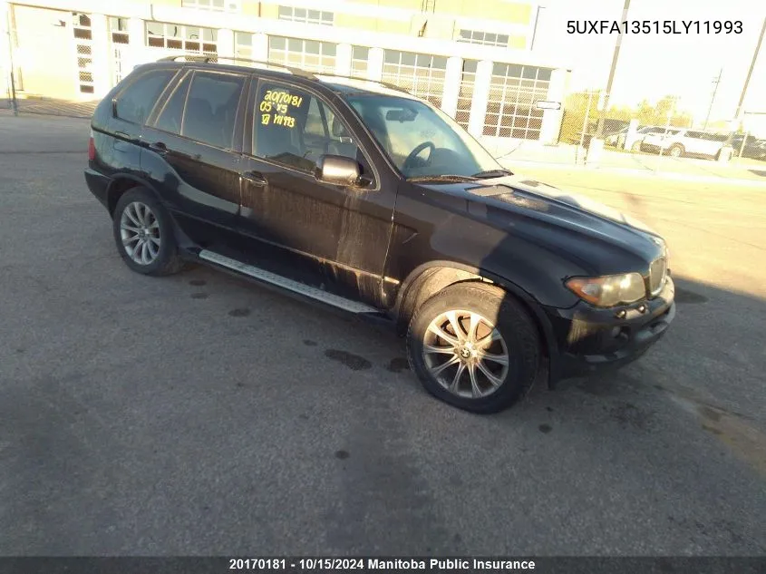 5UXFA13515LY11993 2005 BMW X5 3.0I