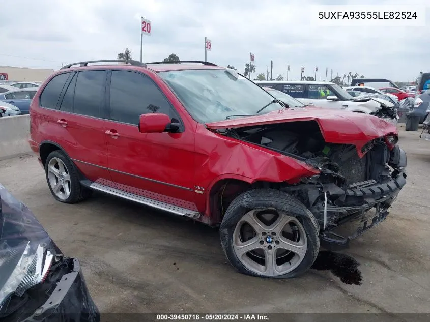 2005 BMW X5 4.8Is VIN: 5UXFA93555LE82524 Lot: 39450718