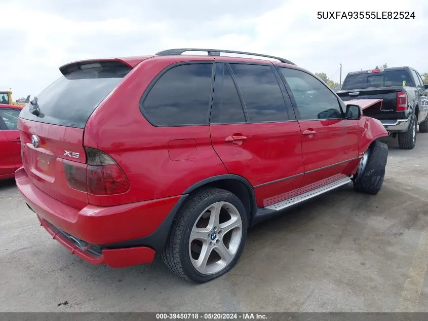 5UXFA93555LE82524 2005 BMW X5 4.8Is