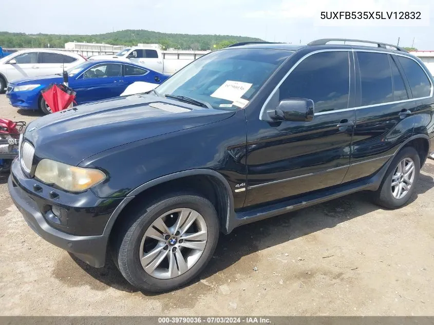 2005 BMW X5 4.4I VIN: 5UXFB535X5LV12832 Lot: 39790036