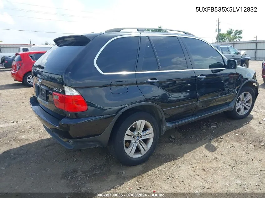 2005 BMW X5 4.4I VIN: 5UXFB535X5LV12832 Lot: 39790036