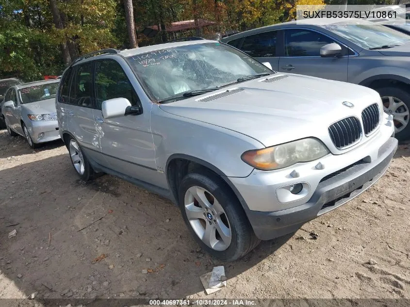 2005 BMW X5 4.4I VIN: 5UXFB53575LV10861 Lot: 40697361