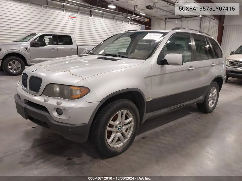 5UXFA13575LY07415 2005 BMW X5 3.0I