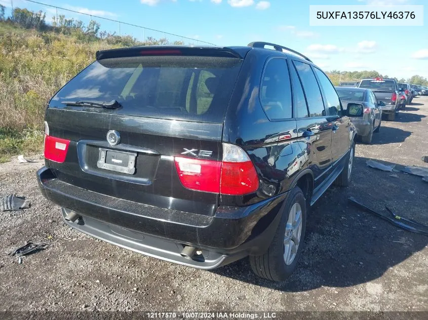 2006 BMW X5 3.0I VIN: 5UXFA13576LY46376 Lot: 12117570