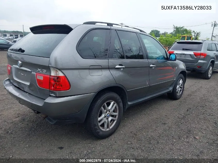 5UXFA13586LY28033 2006 BMW X5 3.0I