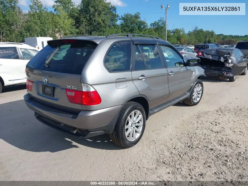 2006 BMW X5 3.0I VIN: 5UXFA135X6LY32861 Lot: 40232388