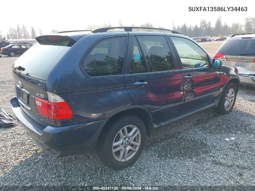 5UXFA13586LY34463 2006 BMW X5 3.0I