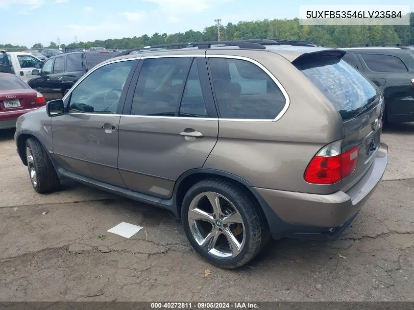 2006 BMW X5 4.4I VIN: 5UXFB53546LV23584 Lot: 40272811