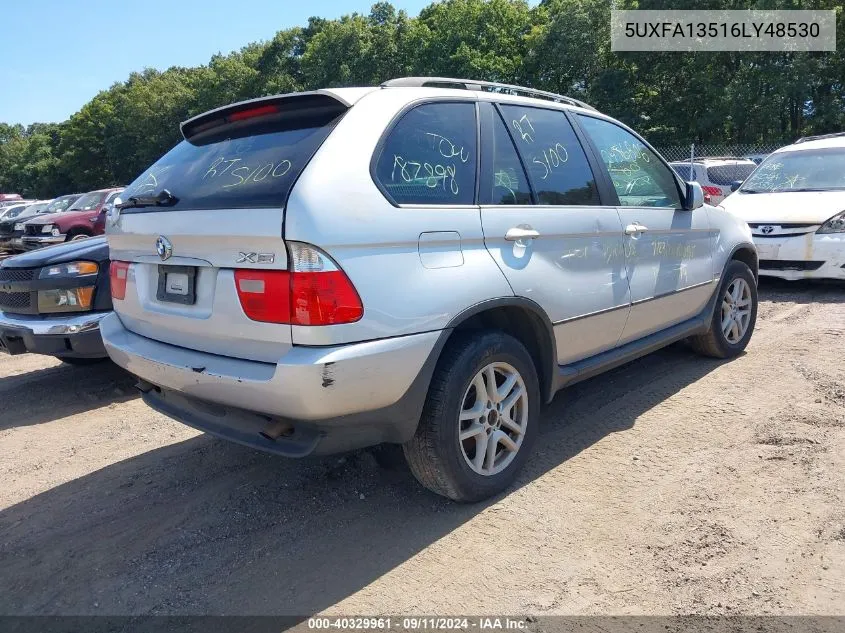 5UXFA13516LY48530 2006 BMW X5 3.0I