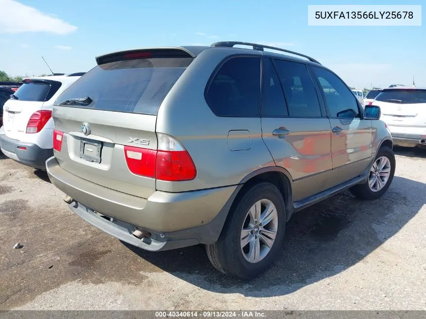 2006 BMW X5 3.0I VIN: 5UXFA13566LY25678 Lot: 40340614