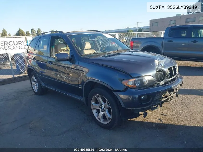 2006 BMW X5 3.0I VIN: 5UXFA13526LY39349 Lot: 40385836