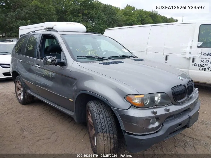 2006 BMW X5 3.0I VIN: 5UXFA13526LY33597 Lot: 40393179