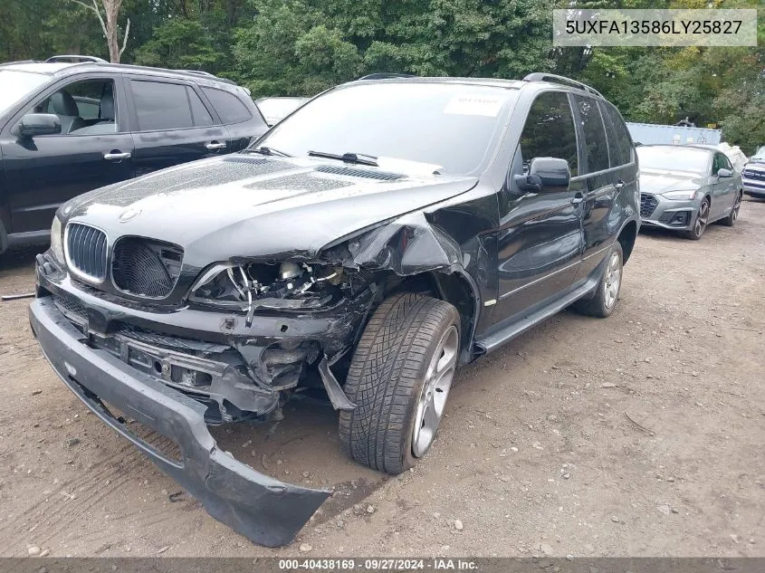 2006 BMW X5 3.0I VIN: 5UXFA13586LY25827 Lot: 40438169