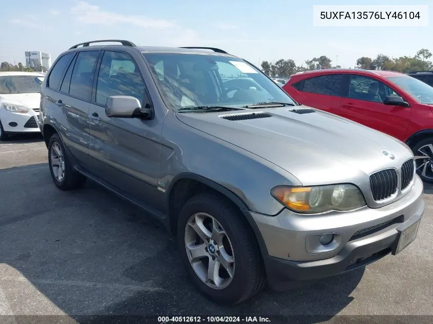 2006 BMW X5 3.0I VIN: 5UXFA13576LY46104 Lot: 40512612