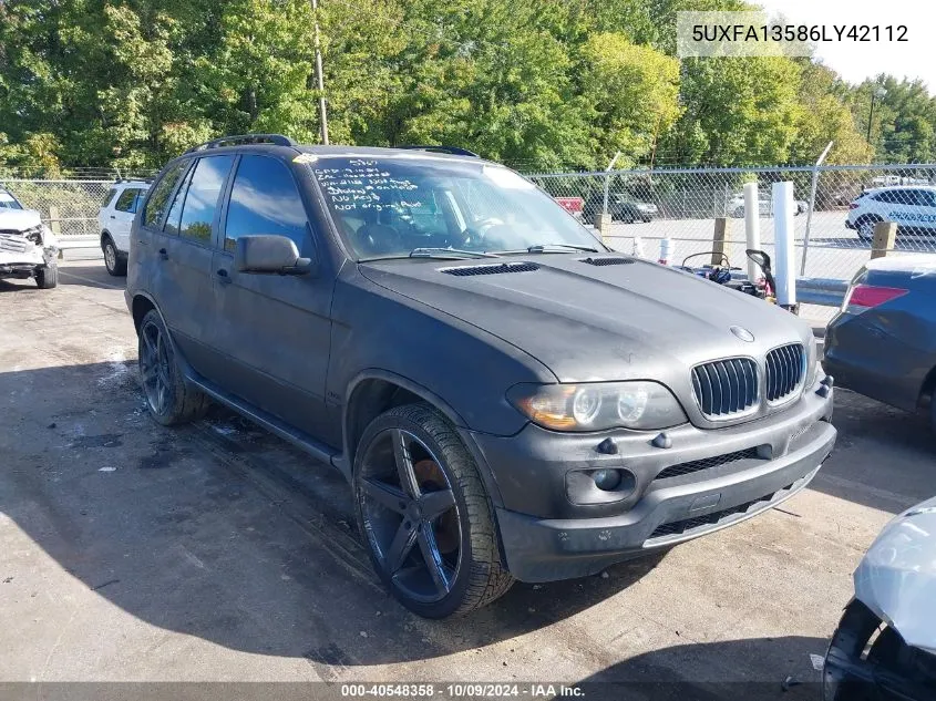 2006 BMW X5 3.0I VIN: 5UXFA13586LY42112 Lot: 40548358